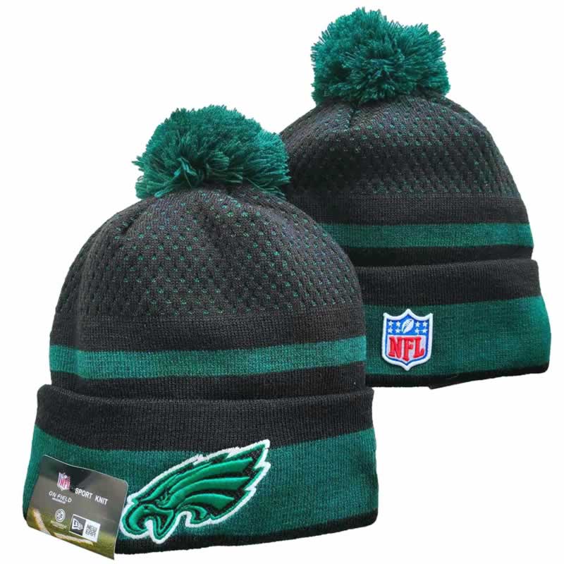 Eagles Team Logo Black and Green Pom Cuffed Knit Hat YD,We sell and wholesale Eagles Team Logo Black and Green Pom Cuffed Knit Hat YD on line form chian!